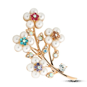 Decorative Garment Dress Accessories Rhinestone Flower Brooch